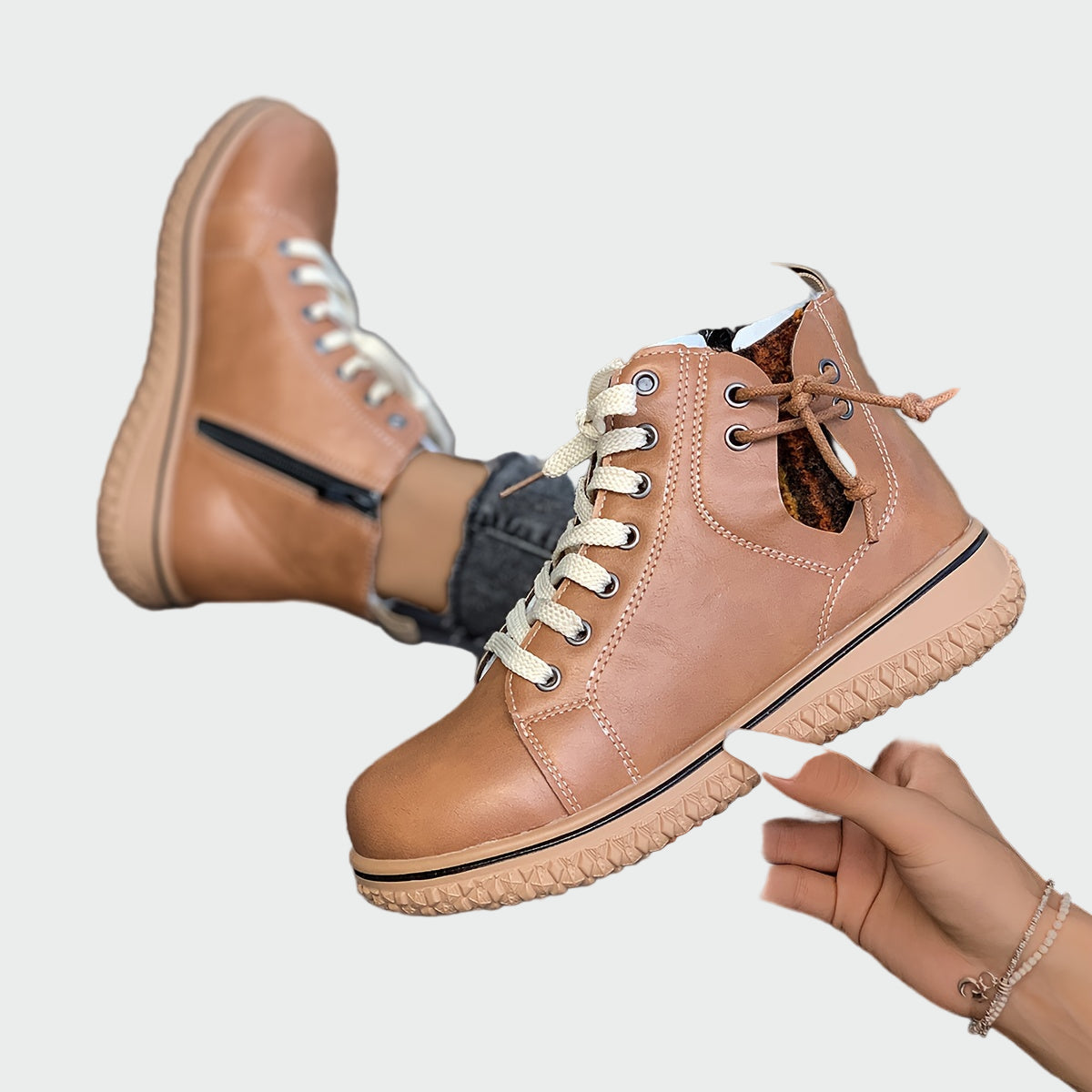 Ortopedyczne skórzane botki